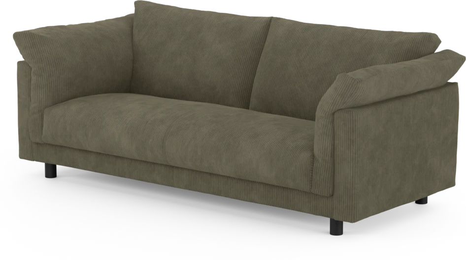 Cherrie - 2,5-sits soffa, hel dyna, fast klädsel - Grön
