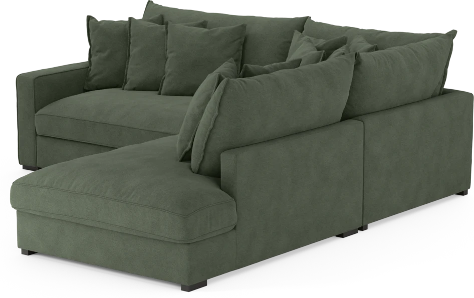 Rossi - 2-sits soffa med divan höger - Grön