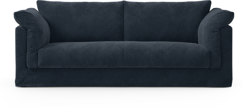 Cherrie - 2,5-sits soffa, hel dyna och kappa - Blå