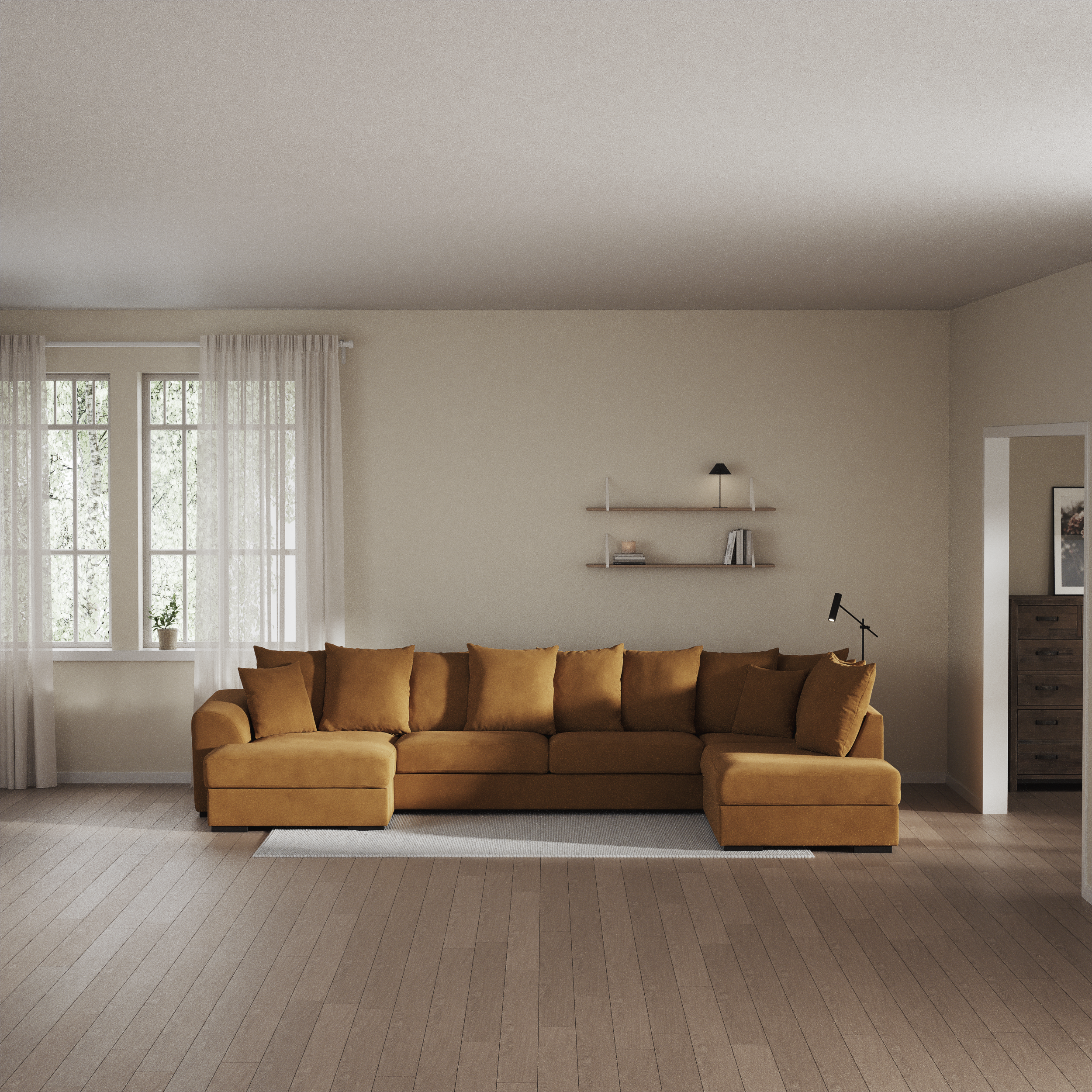 Town - 3-sits soffa med divan höger och schäslong vänster - inspiration