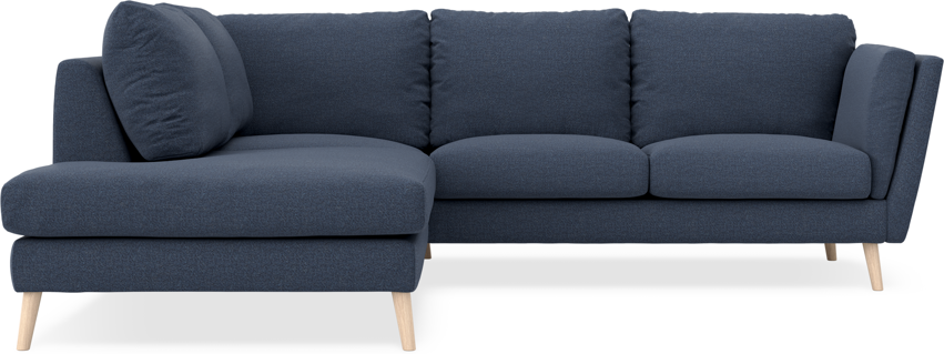 Madison - 2-sits soffa med divan vänster - Blå