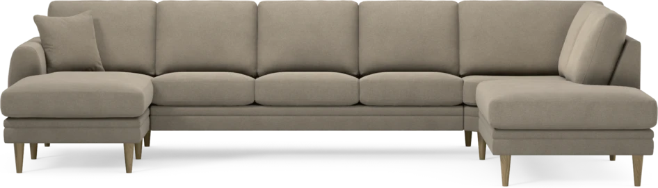 Eden - 3-sits soffa med schäslong vänster och divan höger - Beige
