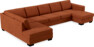 Nevada - 4-sits soffa med divan vänster och schäslong höger - Röd