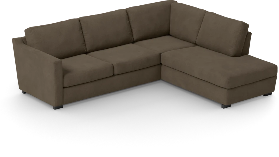 Friday - 2,5-sits soffa med divan höger - Brun