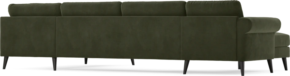 Bridge - 3-sits soffa med schäslong vänster och divan höger - Grön