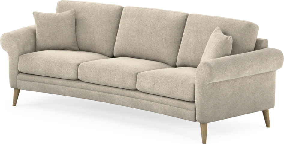 Eden - 3-sits soffa svängd - Beige