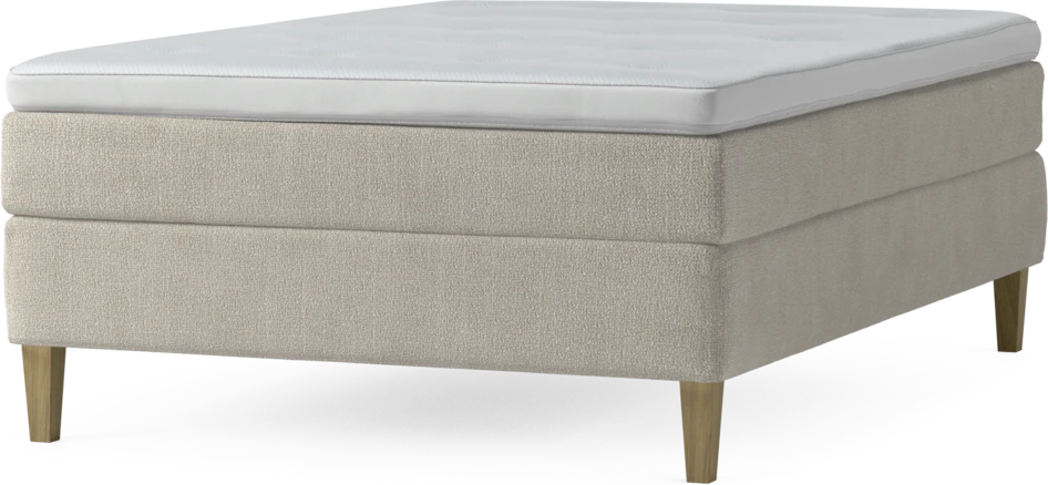 Delux Sense - Kontinentalsäng, enkelsäng 140 cm med bäddmadrass och sängben