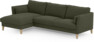 Winston - 3-sits soffa med schäslong, vändbar - Grön