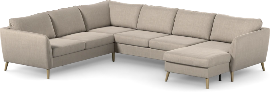 County - Hörnsoffa, 2+3-sits med schäslong höger - Beige