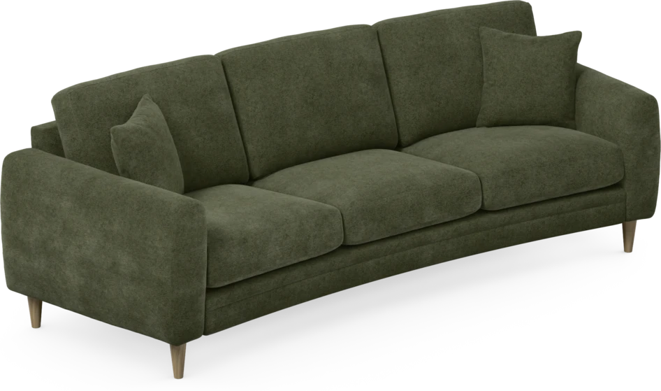 Eden - 3-sits soffa svängd - Grön