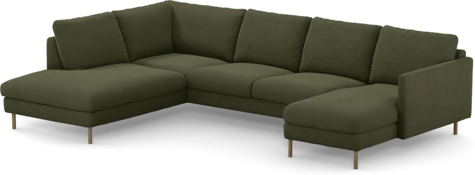 Madison Lux - 2-sits soffa med divan vänster och schäslong höger - Grön