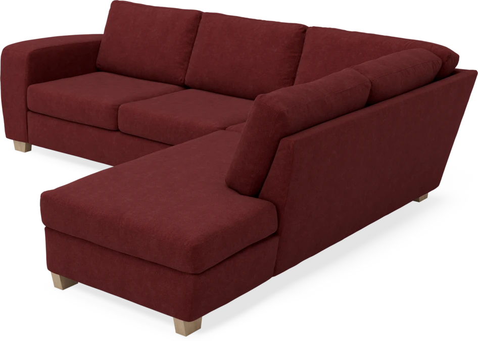 Friday - 2,5-sits soffa med divan höger - Rosa