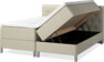 Roma Family - Förvaringssäng, dubbelsäng med bäddmadrass och låg sänggavel - Beige