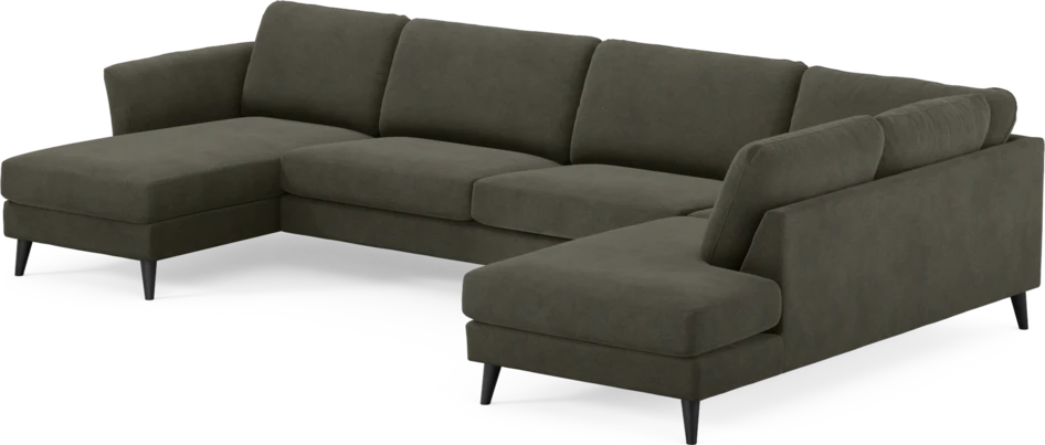 Bridge - 3-sits soffa med schäslong vänster och divan höger - Grå