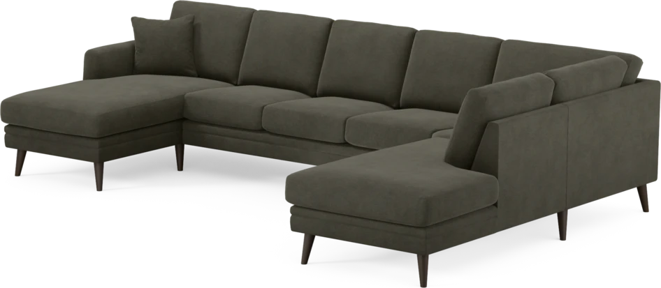 Eden - 3-sits soffa med schäslong vänster och divan höger - Grå