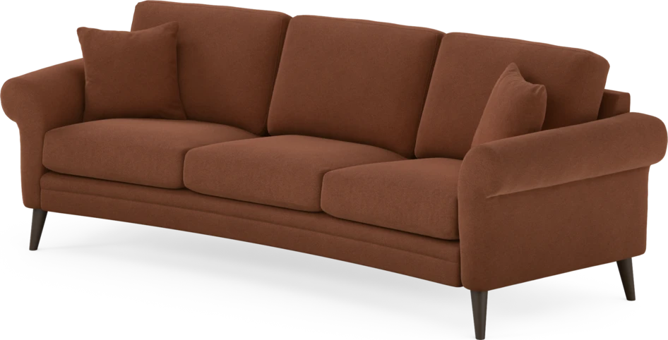 Eden - 3-sits soffa svängd - Orange