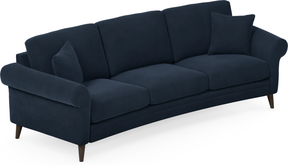 Eden - 3-sits soffa svängd - Blå