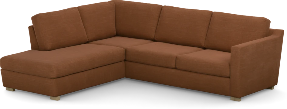 Friday - 2,5-sits soffa med divan vänster - Orange