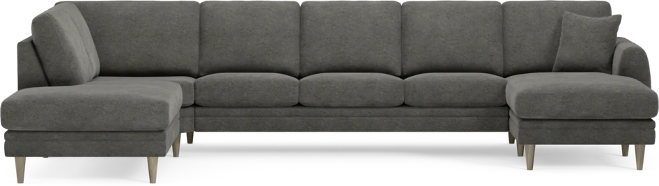 Eden - 3-sits soffa med divan vänster och schäslong höger - Grå