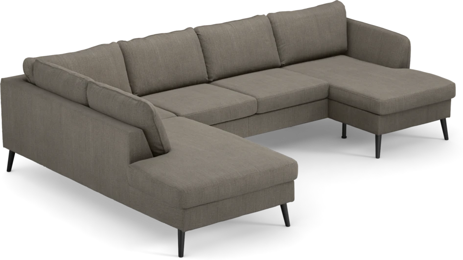 County - 3-sits soffa med divan vänster och schäslong höger - Brun