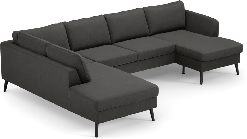 County - 3-sits soffa med divan vänster och schäslong höger - Grå