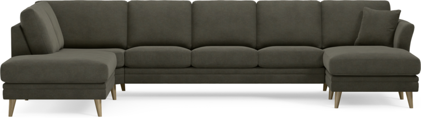 Eden - 3-sits soffa med divan vänster och schäslong höger - Grå