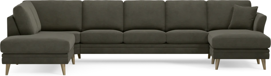 Eden - 3-sits soffa med divan vänster och schäslong höger - Grå