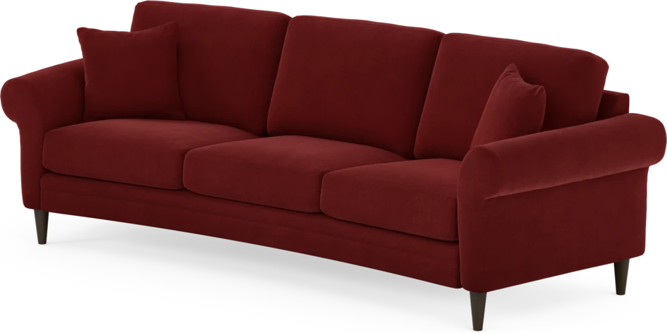 Eden - 3-sits soffa svängd - Röd