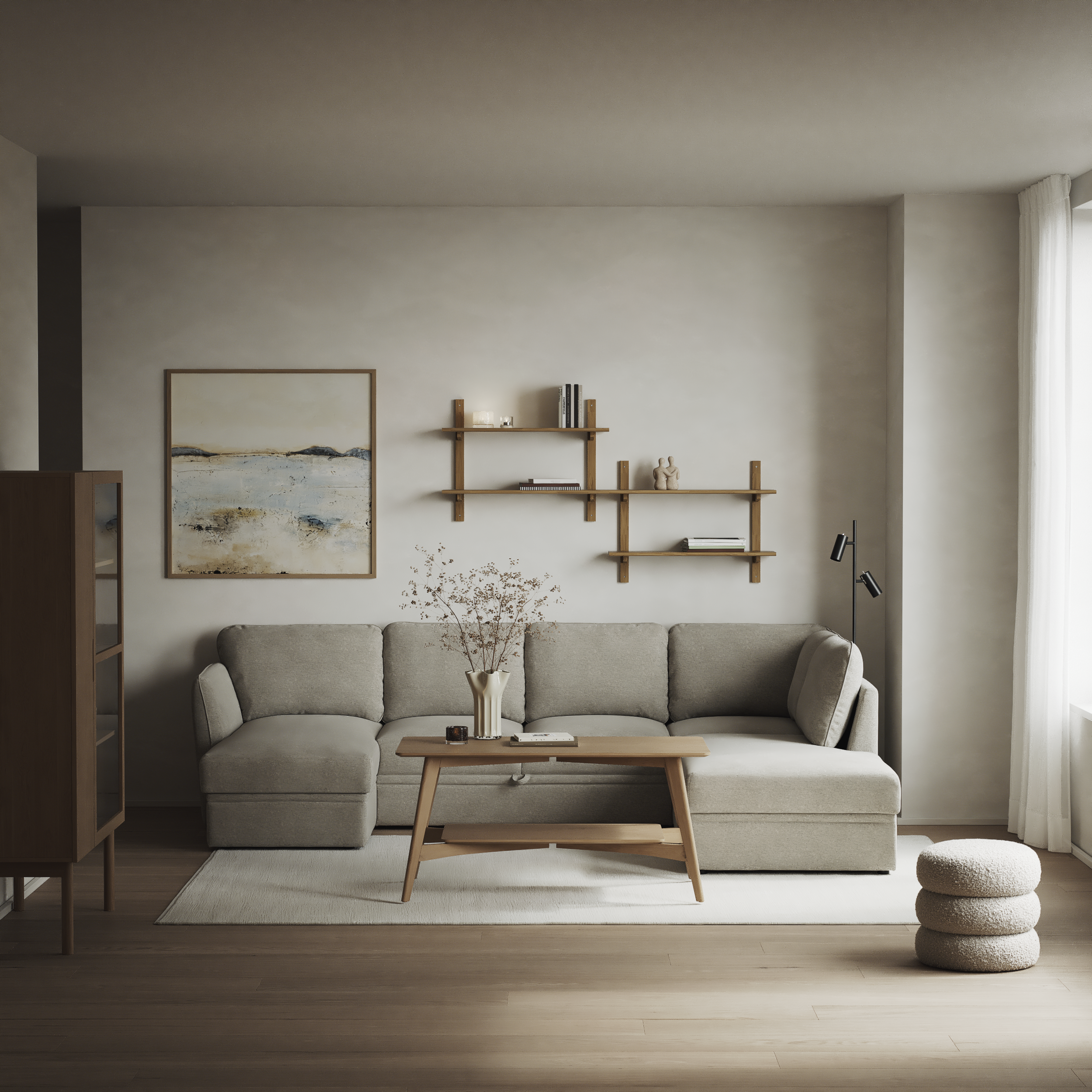 Öland - Bäddsoffa med schäslong vänster och divan höger - inspiration