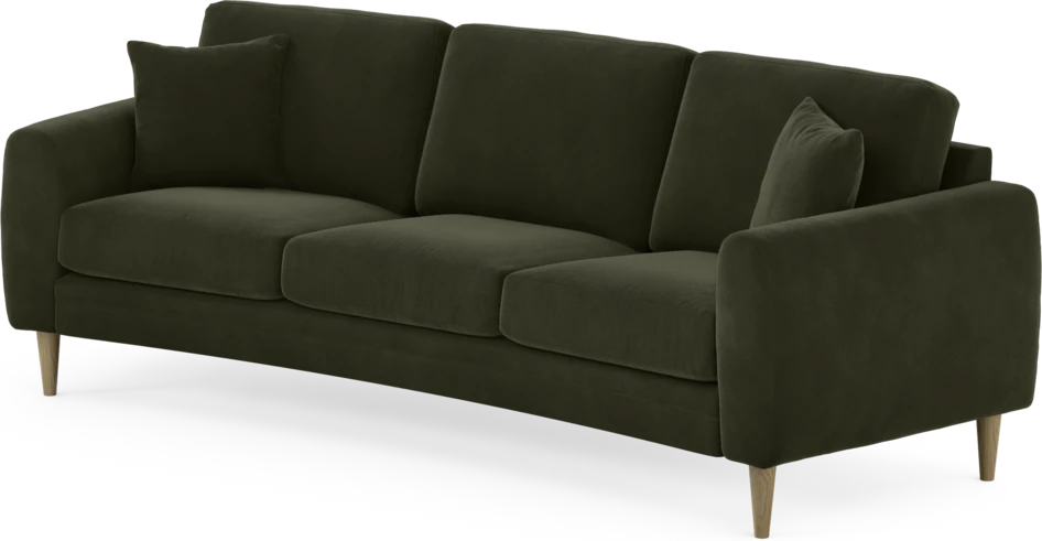 Eden - 3-sits soffa svängd - Grön
