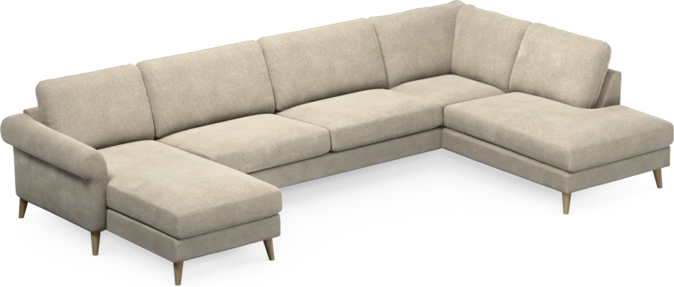 Bridge - 3-sits soffa med schäslong vänster och divan höger - Beige