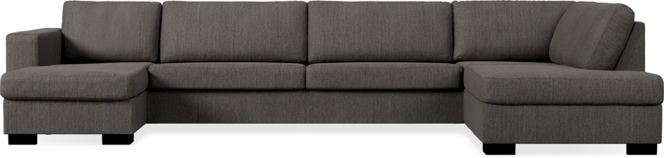 Nevada - 4-sits soffa med schäslong vänster och divan höger - Brun