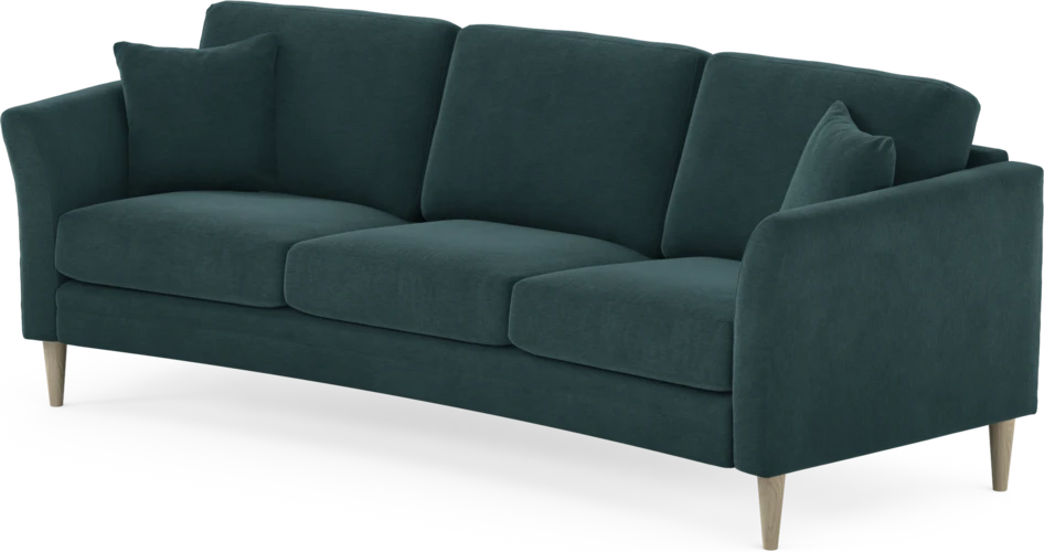 Eden - 3-sits soffa svängd - Blå