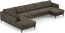County - 4-sits soffa med divan vänster och schäslong höger - Brun