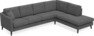 Eden - 3-sits soffa med divan - Svart