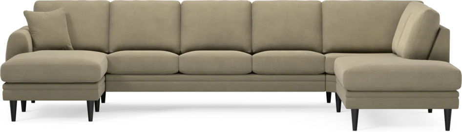 Eden - 3-sits soffa med schäslong vänster och divan höger - Beige