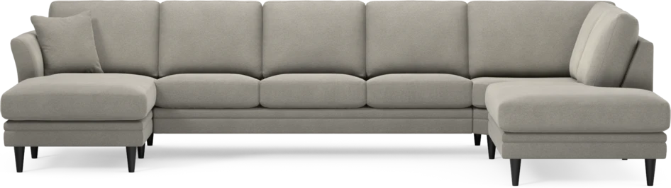 Eden - 3-sits soffa med schäslong vänster och divan höger - Grå