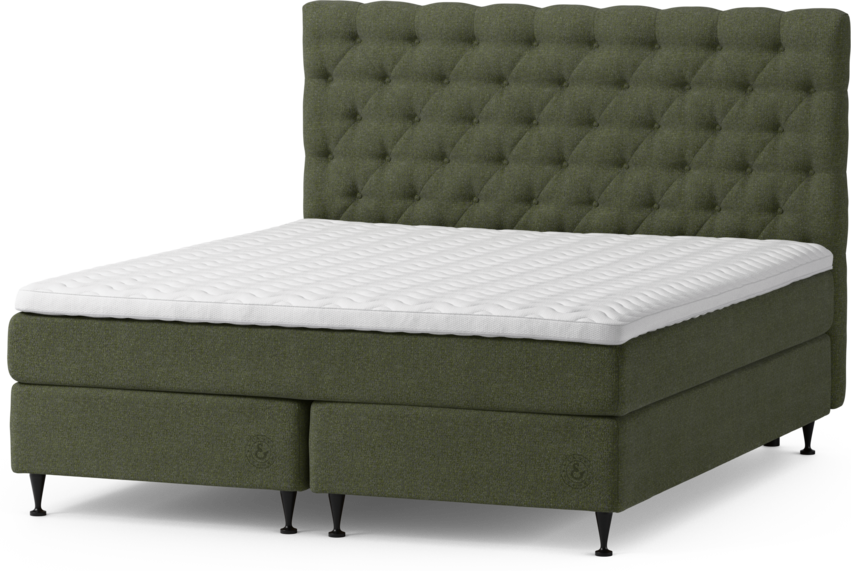 Särö Comfort - Kontinentalsäng, dubbelsäng med bäddmadrass och Pikerad sänggavel