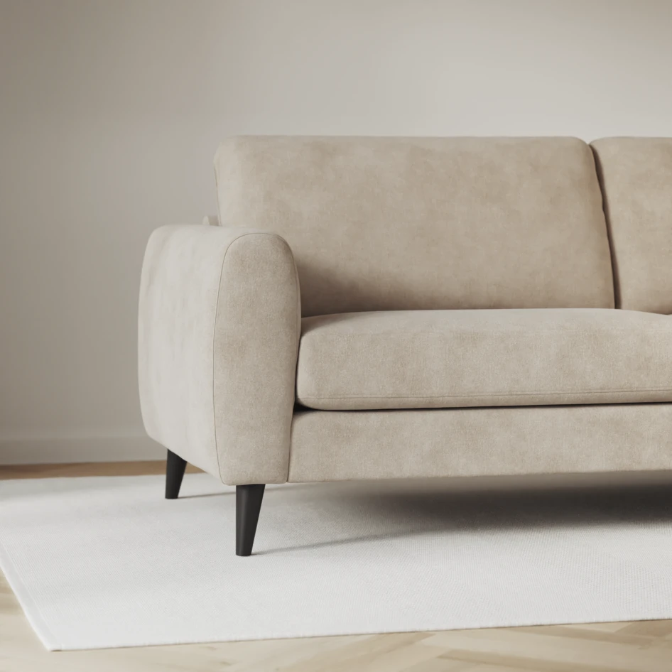 Bridge - 3-sits soffa med schäslong vänster och divan höger - Beige