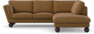 Madison - 2-sits soffa med divan höger - Brun