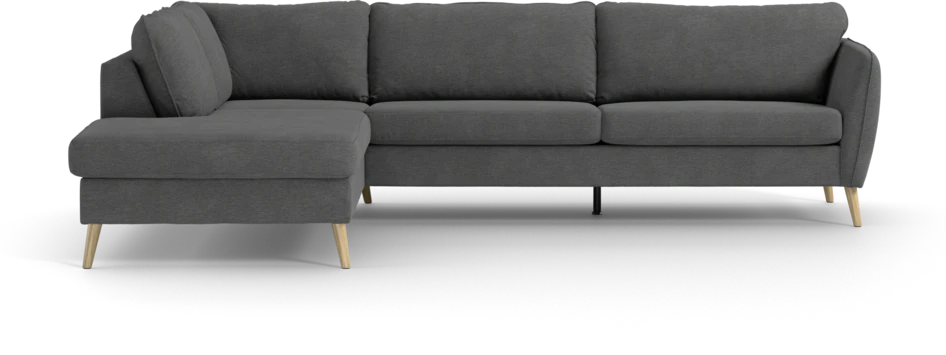 County - 2,5-sits soffa med divan vänster - Grå