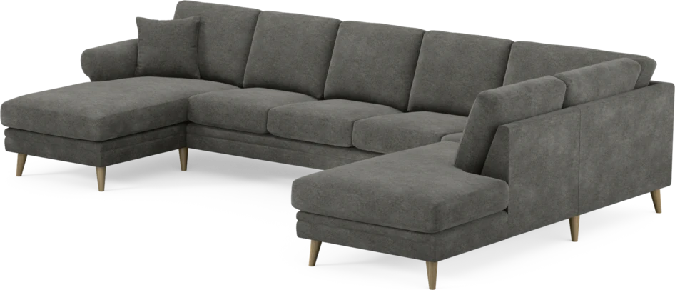 Eden - 3-sits soffa med schäslong vänster och divan höger - Grå