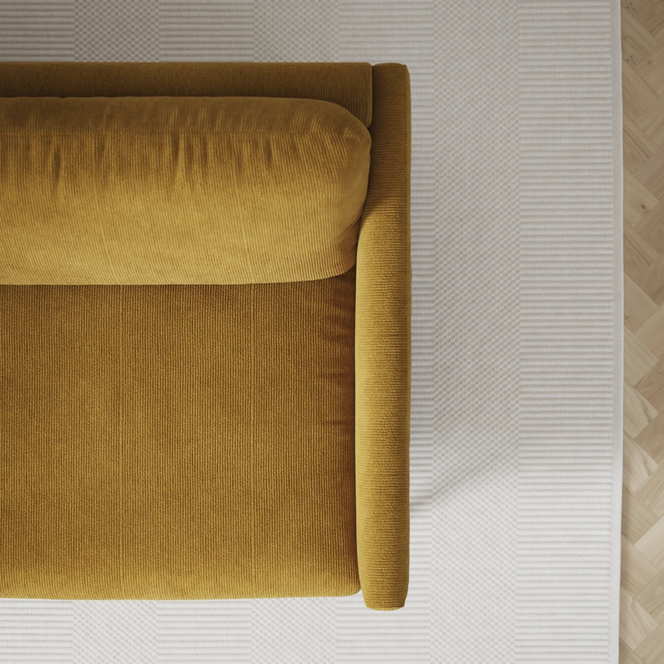Madison Lux - 2-sits soffa med divan vänster och schäslong höger - Gul
