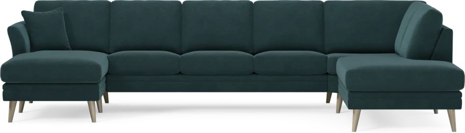 Eden - 3-sits soffa med schäslong vänster och divan höger - Blå