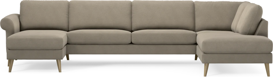 Bridge - 3-sits soffa med schäslong vänster och divan höger - Beige