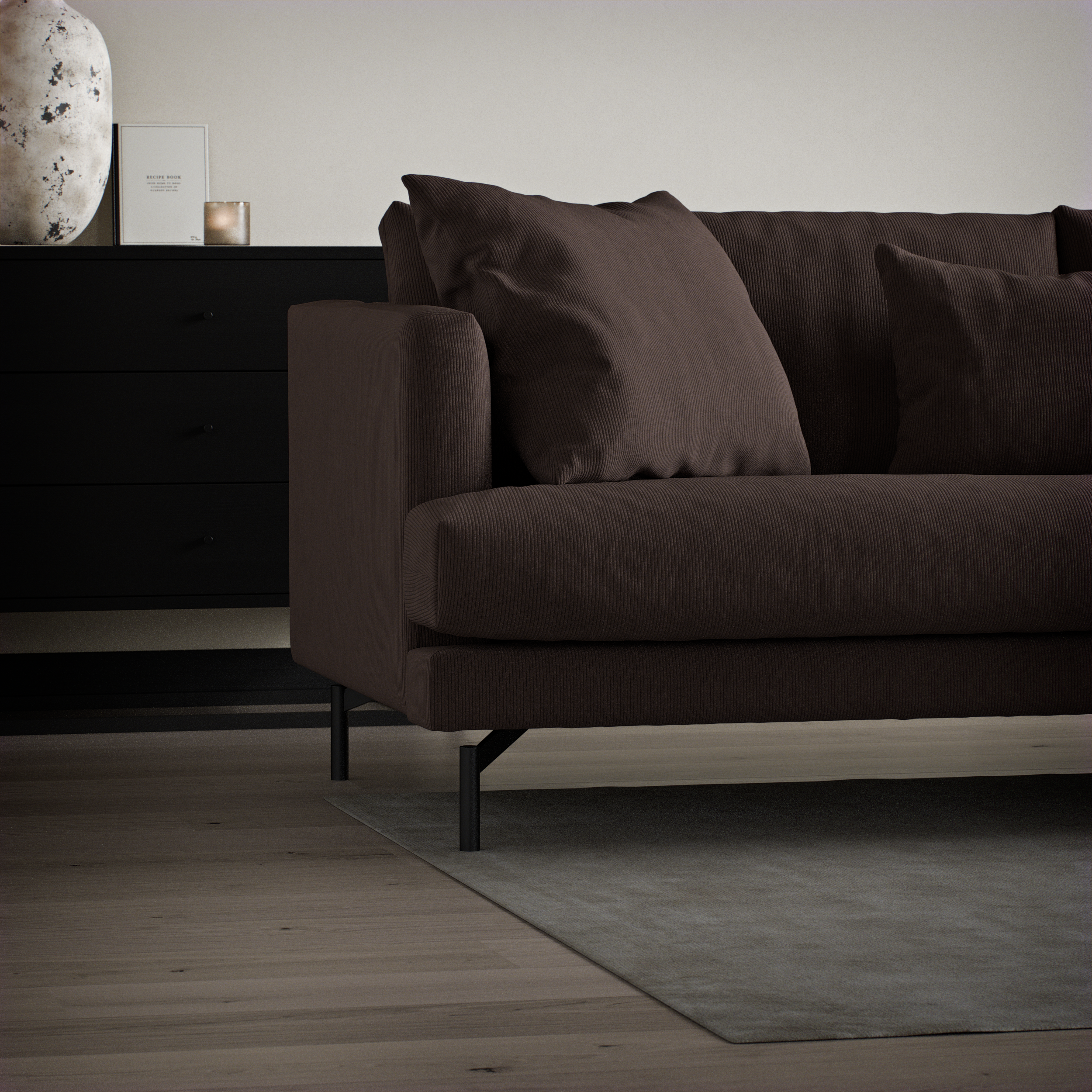 Harper - 3-sits soffa med divan höger - inspiration