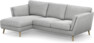 Madison Lux - 2-sits soffa med schäslong vänster - Grå
