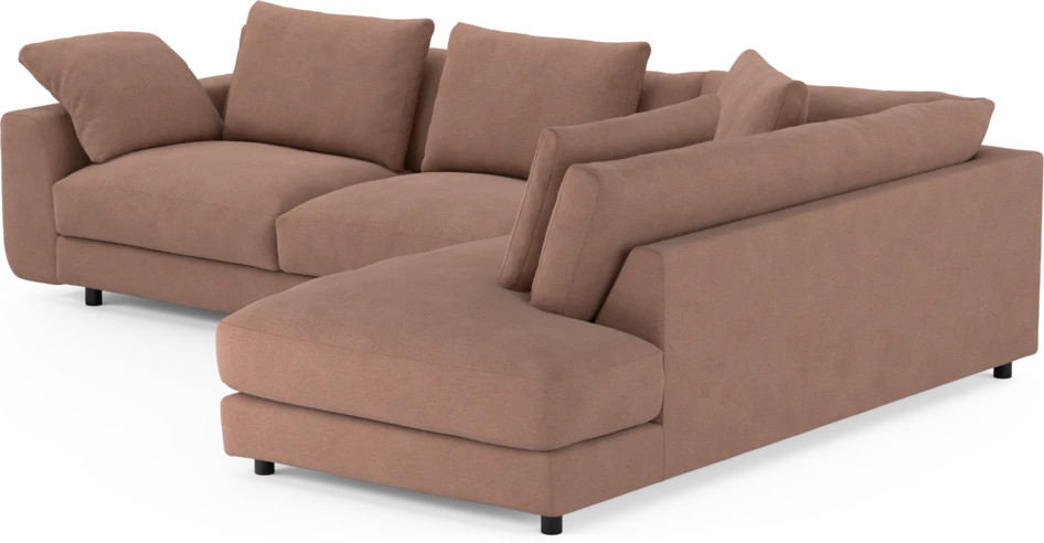Amie - 3-sits med divan höger - Rosa