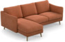 Madison Lux - 2-sits soffa med schäslong vänster - Orange