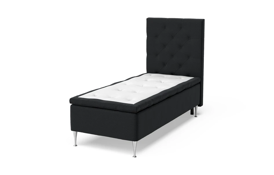 Dream Delux - Ramsäng, enkelsäng med bäddmadrass Sleep Delux - Svart